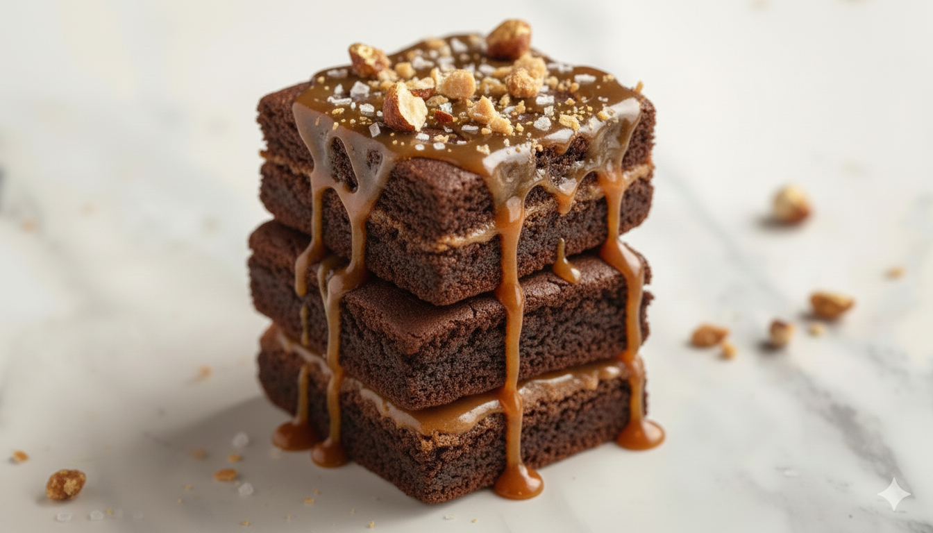 Seasalt caramel brownie